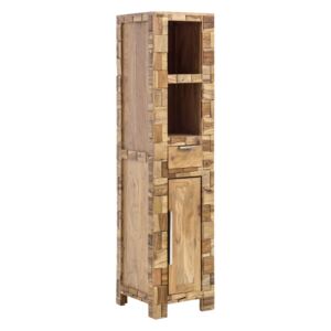 Masivní skříňka Drown vyšší do koupelny deisgnový z recyklovaného dřeva akácie