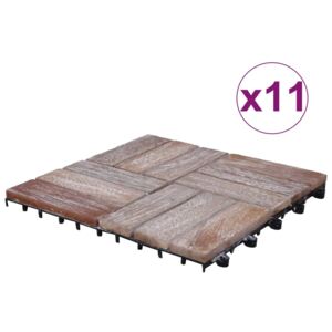 Terasové dlaždice 11 ks 30 x 30 cm masivní recyklované dřevo