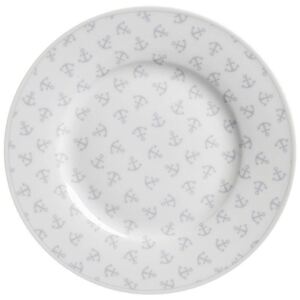 Porcelánový dezertní talířek Grey Anchors