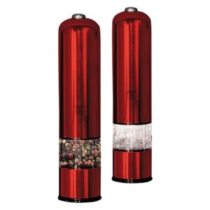 BERLINGERHAUS Mlýnek na pepř a sůl elektrický sada 2 ks Burgundy Metallic Line