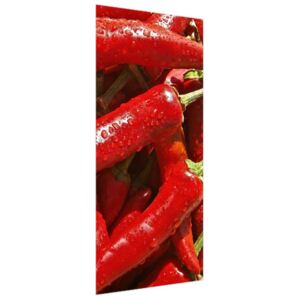 Samolepící fólie na dveře Červené chilli papričky 95x205cm ND4745A_1GV