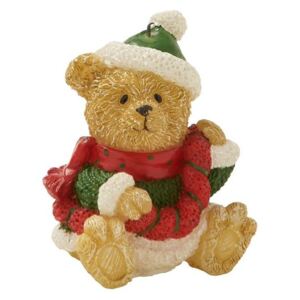 Svíčka vánoční medvídek 12 cm BRANDANI (barva - červená,hnědá,zelená)