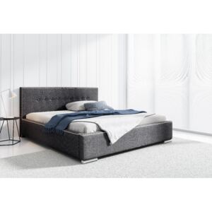 Čalouněná postel Ingrid s úložným prostorem černá 180 x 200