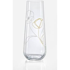 Crystalex-Bohemia Crystal Crystalex Sklenice na prosecco FLOWERS 250 ml, 4 ks