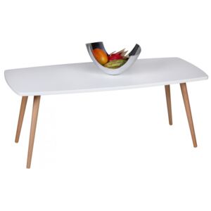 Brüxxi Konferenční stolek Scanio, 110 cm, bílá/buk