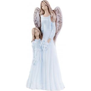 Anděl s holčičkou - modrá