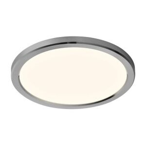 Stropní nízké LED svítidlo do koupelny NORDLUX Oja 3000/4000 K - Ø 294 x 23 mm, 14,5 W, kulaté, bílé se snímatelným chromovým rámečkem
