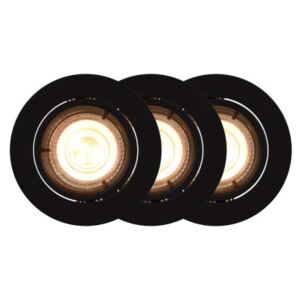 Chytrá bodovka NORDLUX Carina s vyklápěním a Bluetooth - 3 kusy v balení - Ø 50 x 55 mm, 4 W, 3x kulatá, černá