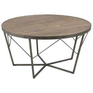 SCANDI Hnědý dřevěný konferenční stolek Lewis 90 cm