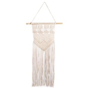 Drhaná dekorace macrame boho k zavěšení