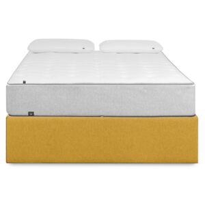 Hořčicově žlutá čalouněná postel LaForma Matters 180x200 cm