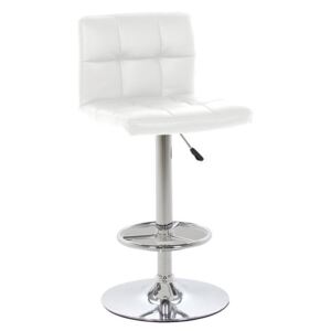 SCANDI Bílá čalouněná barová židle Hura