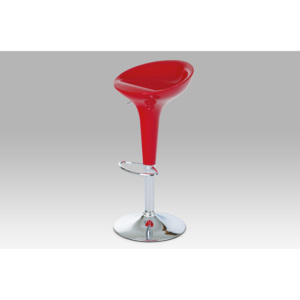 Barová židle červená plast AUB-9002 RED