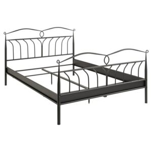 SCANDI Černá kovová postel Liben 140 cm