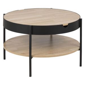 SCANDI Hnědý dřevěný konferenční stolek Lipton 75 cm