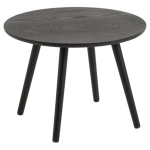 SCANDI Černý jasanový odkládací stolek Stanfield 50 cm