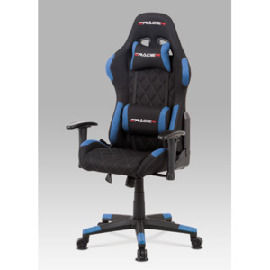 Autronic Kancelářská židle, modrá látka, houpací mech, kříž plast KA-V606 BLUE