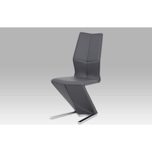 Autronic HC-788 GREY - Jídelní židle, šedá ekokůže, chrom