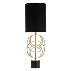 Černá stolní lampa Mauro Ferretti Circly, výška 65 cm