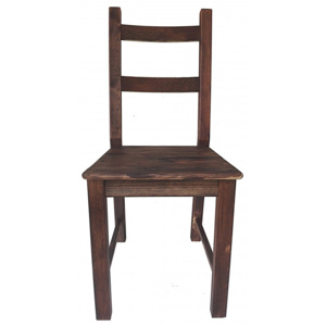 Dřevěná jídelní židle s patinou
