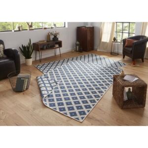 Bougari Kusový koberec Twin-Wendeteppiche 103128 blau creme 80x250