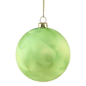 Butlers HANG ON Vánoční koule ojíněná 8 cm - zelená