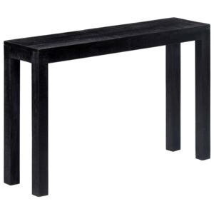 Konzolový stolek černý 118 x 30 x 76 cm masivní mangovník