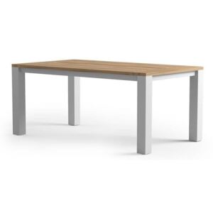 Zumm Garden Furniture® Zahradní stůl MADRIT teak/hliník bílý
