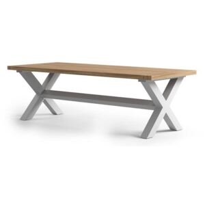 Zumm Garden Furniture® Zahradní stůl BILBAO teak/hliník bílý