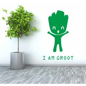GLIX Groot 3 - samolepka na zeď Zelená 50x30 cm