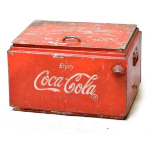 Plechová lednička "Coca Cola", antik, 57x45x35cm