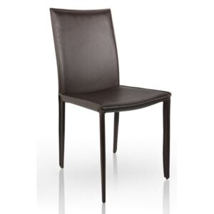 Inviro Designová jídelní židle ZILOMA hnědá