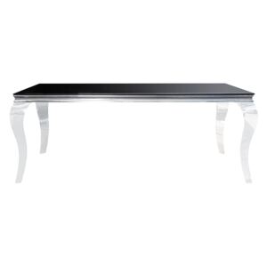 Inviro Jídelní stůl QUEEN 180 cm černá/stříbrná