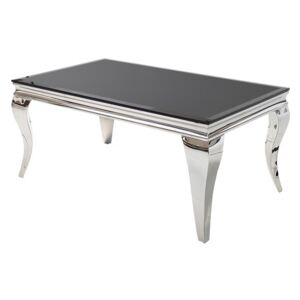 Inviro Konferenční stolek QUEEN 100 cm černá/stříbrná