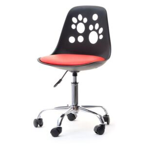 Medo Dětská kancelářská židle FOOT černo červená
