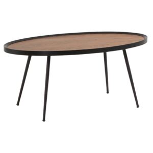 Hnědý oválný konferenční stolek LaForma Kamelia 102x56 cm