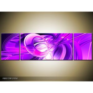 Abstraktní obraz - fialová (170x50 cm)