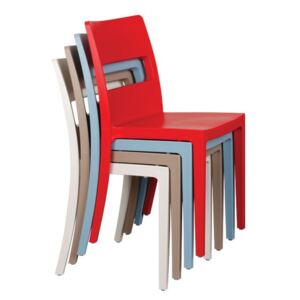 Bradop Židle plastová do interiéru i do zahrady SAI Z700 červená