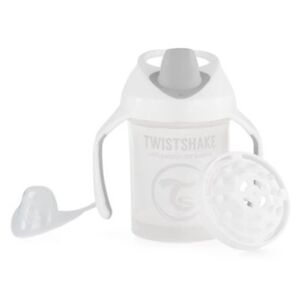 Nekapající hrneček Twistshake se sítkem, 4m+, 230ml, bílý