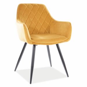 Jídelní židle - LINEA Velvet, různé barvy na výběr Čalounění: žlutá (Bluvel 68)