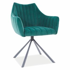 Jídelní židle otočná - AGAVA Velvet, různé barvy na výběr Čalounění: zelená (Bluvel 78)