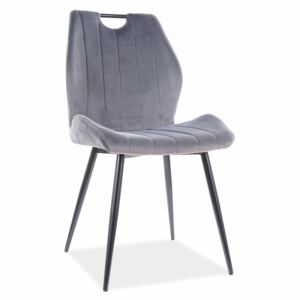 Jídelní židle - ARCO Velvet, různé barvy na výběr Čalounění: světle šedá (Bluvel 14)