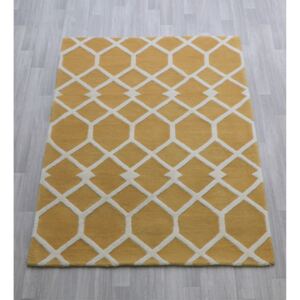NARMA Kusový žlutý koberec Limoges 0148 Rozměry: 140 x 200
