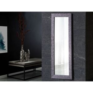 Nástěnné zrcadlo 50 x 130 cm šedé / lila LILAS