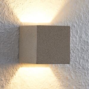 Lindby Quaso LED nástěnné světlo beton béžová žula