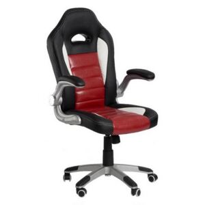 Kancelářská židle ADK GRENO, černá/červená/bílá, ADK132010