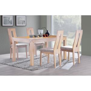 Jídelní stůl Moris a 4 jídelní židle Nela,dub sonoma,1500x900 mm