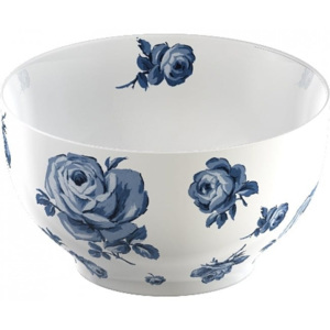 Porcelánová miska bílá s modrýma růžičkama Vintage Indigo