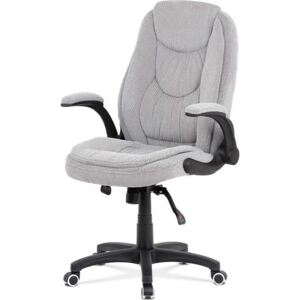 Kancelářská židle, šedá látka, kříž plast černý, synchronní mechanismus KA-G303 SIL2 Art