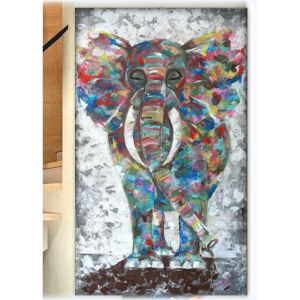 Ručně malovaný obraz Henrieta-Rita Boženíková - Pestrofarebný slon